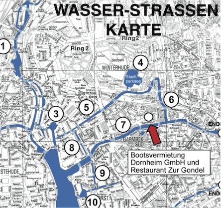 Wasser-Straßenkarte